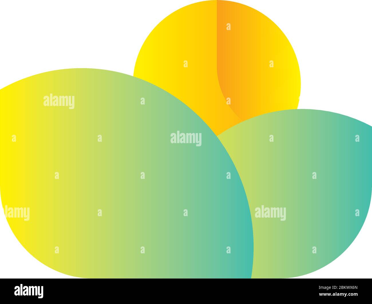 Sun and mountains gradient style icon design, Landscapes nature earth ...