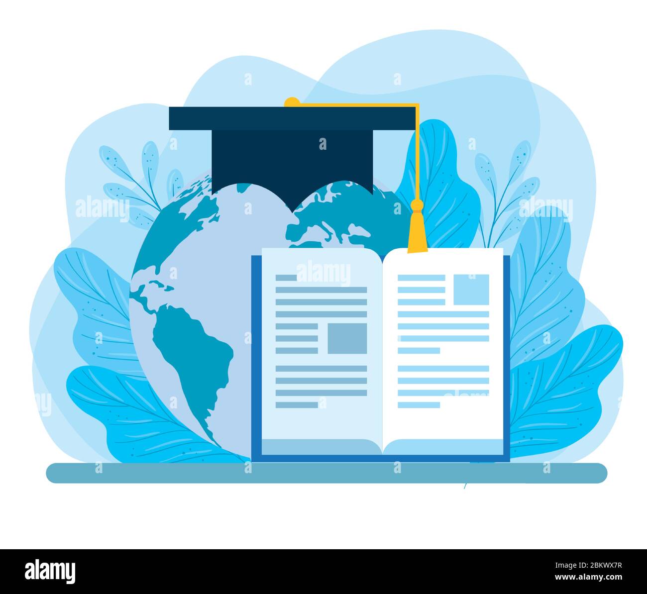 World planet earth hat graduation Stock Vector Images - Alamy