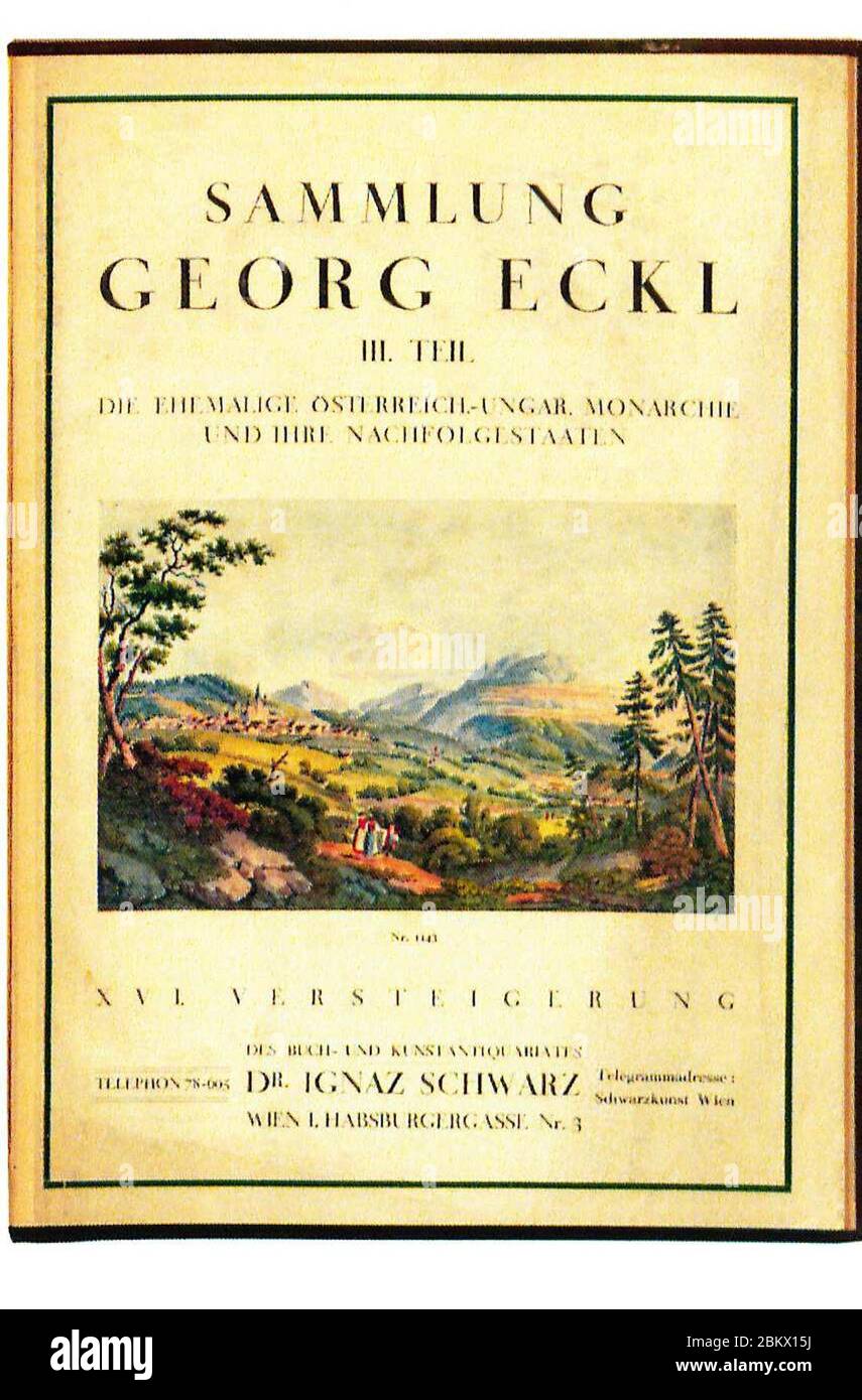 Ignaz Schwarz Georg Eckl 1926. Stock Photo