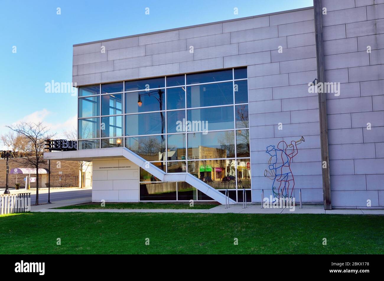 Chicago, Illinois, USA. The Black Ensemble Theatre on the city's North Side in the Uptown neighborhood. Stock Photo