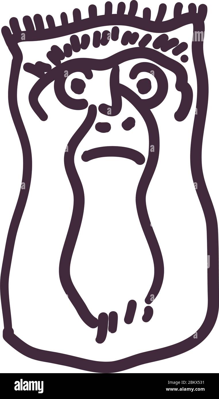 monkey cartoon line style icon design, Animal zoo and life theme Vector ...