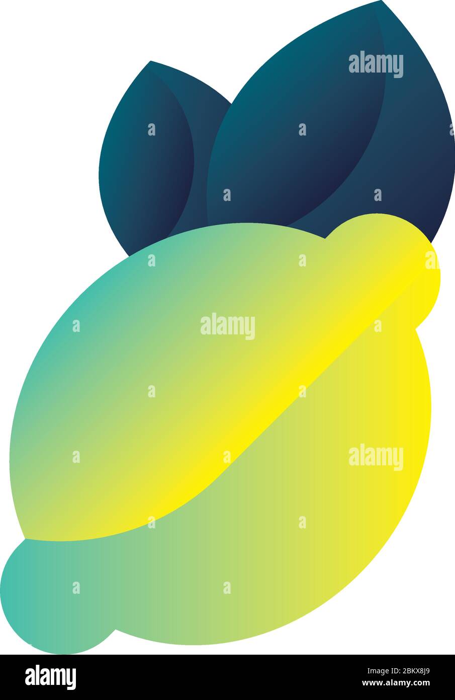 lemon gradient style icon design, Fruit healthy organic food sweet and ...