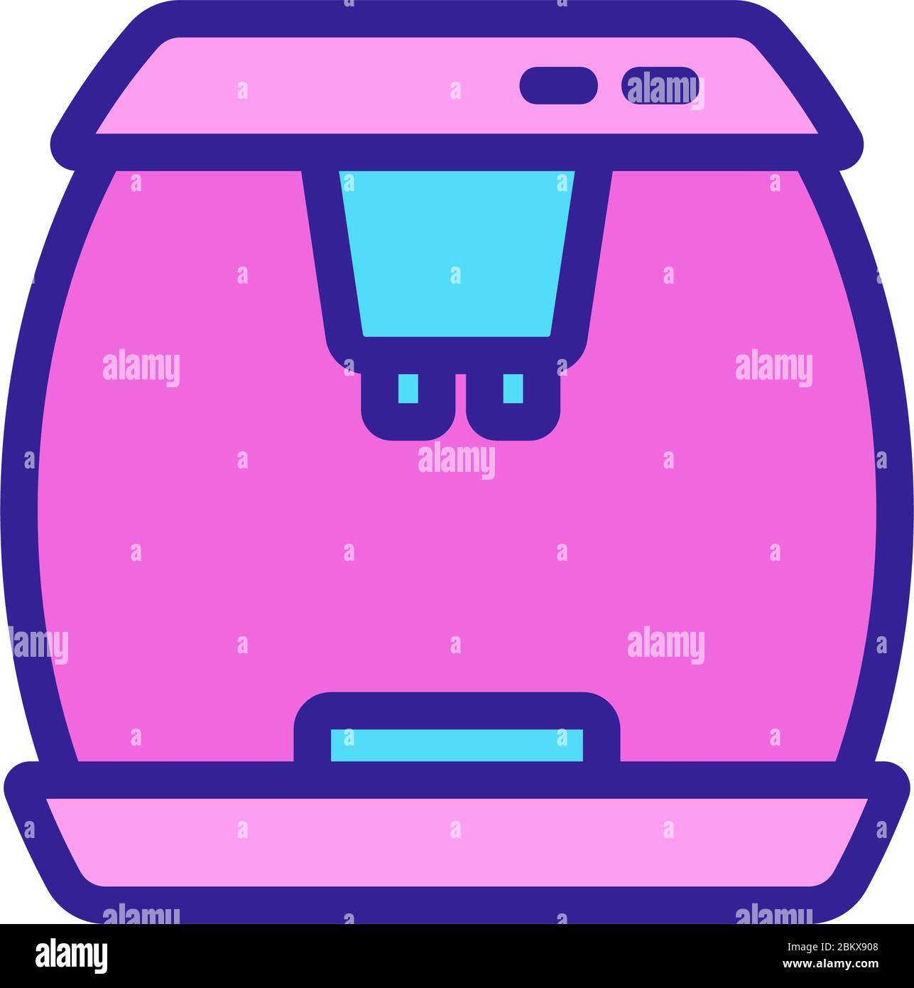 double filter coffee machine icon vector outline illustration Stock Vector Image & Art Alamy