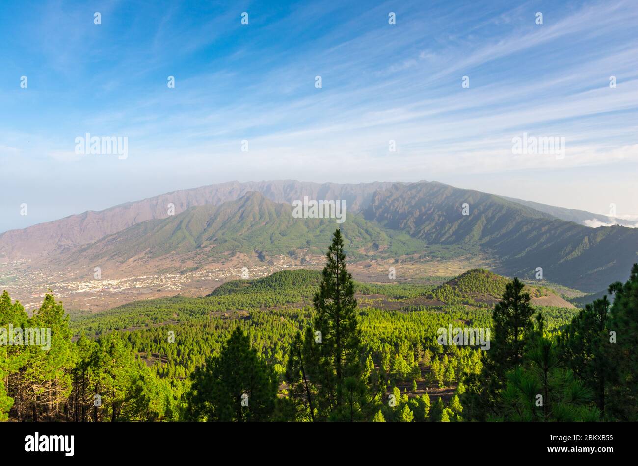 The Caldera de Taburiente seen from the summits of the Ruta de los