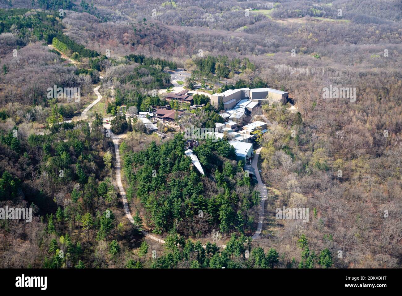 Aerial photograph of House on the Rock, a tourist attraction near