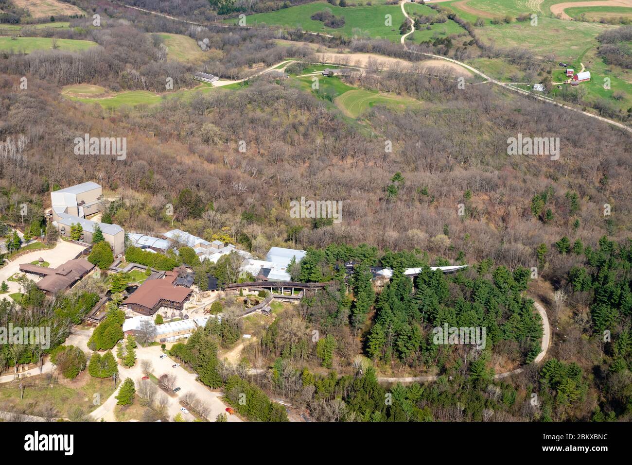 Aerial Photograph Of House On The Rock A Tourist Attraction Near Spring Green Wisconsin Usa