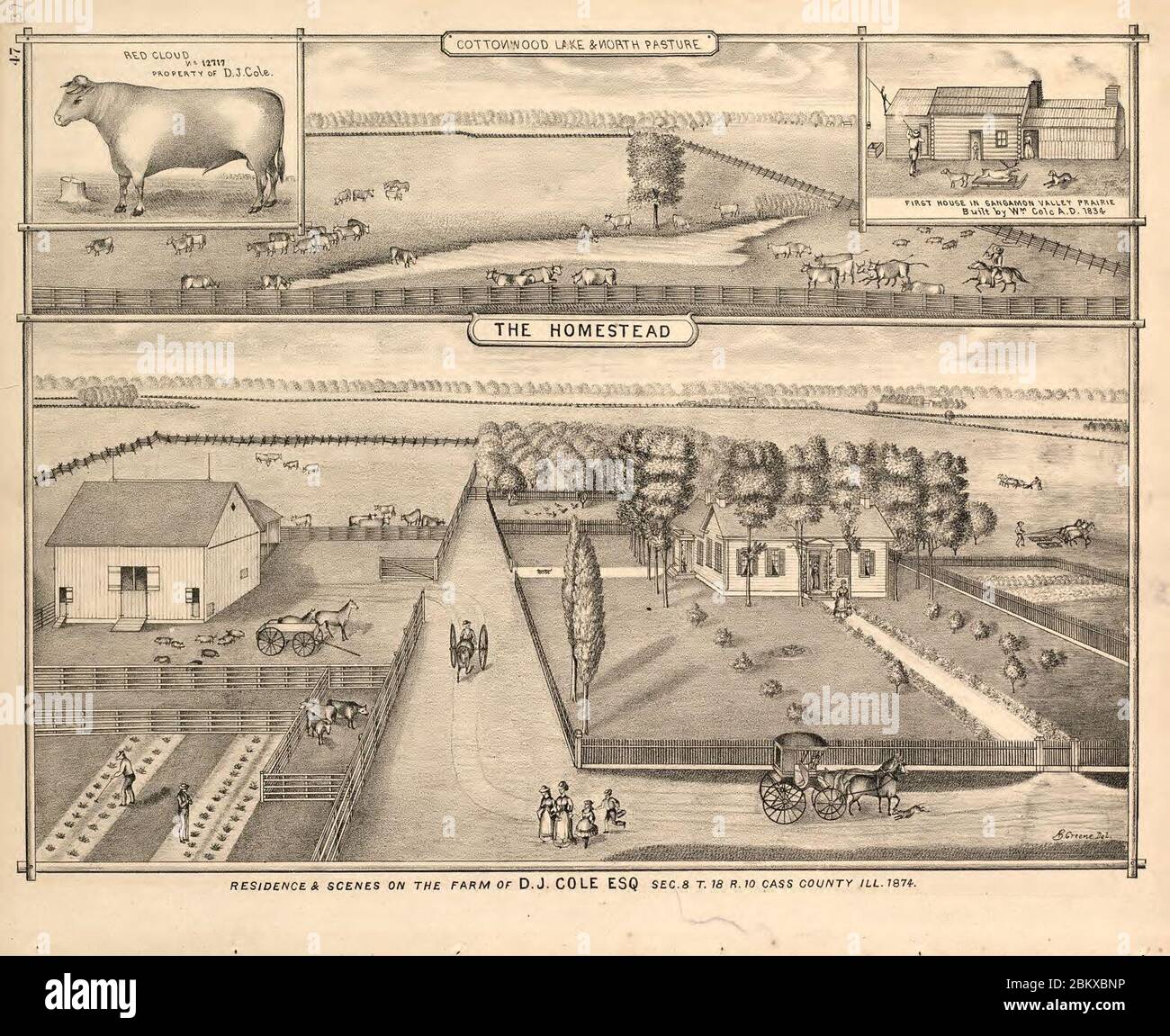 Cass county map hi-res stock photography and images - Alamy