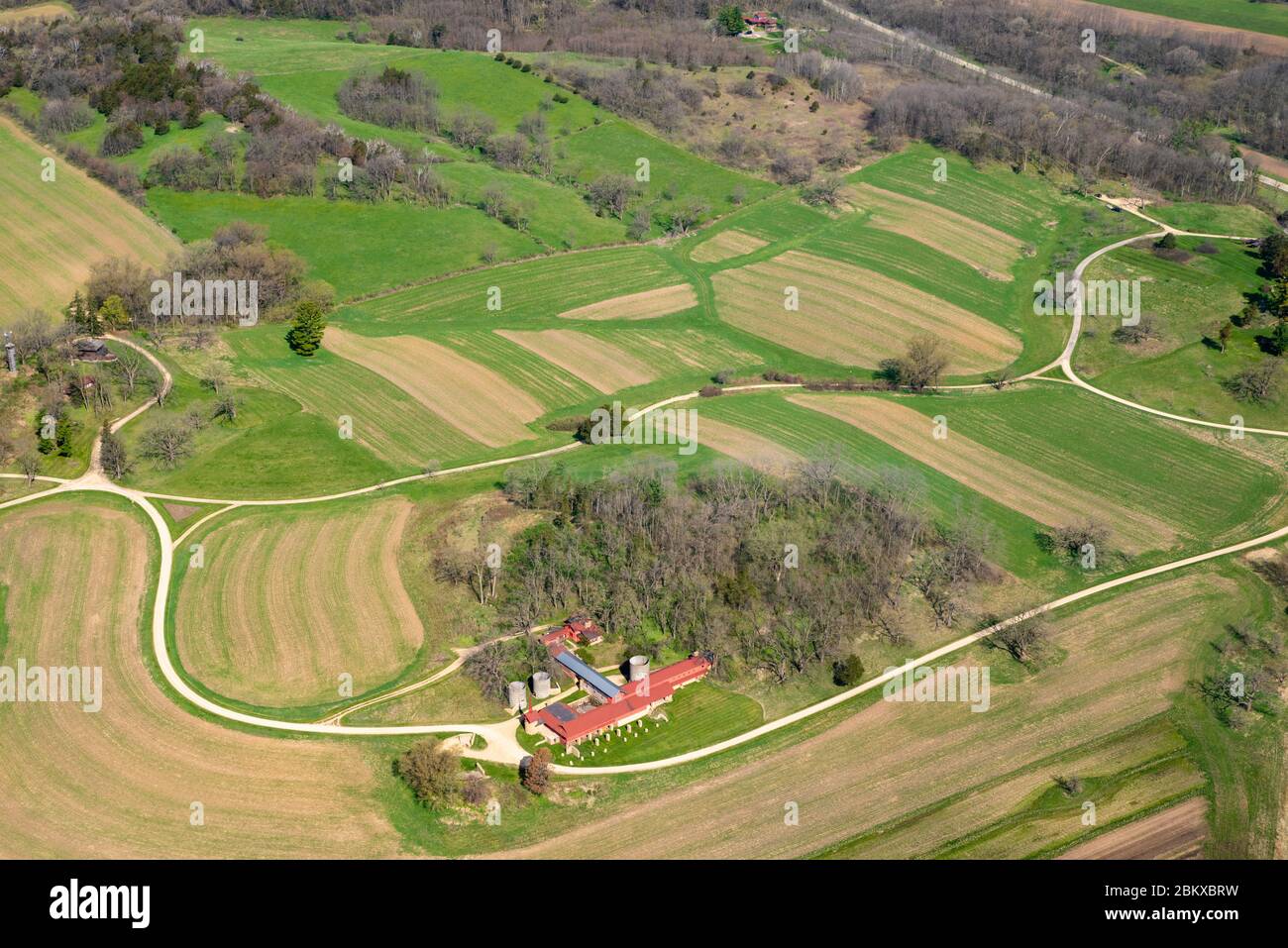 Aerial photograph of Taliesin, Frank Lloyd Wright's famous