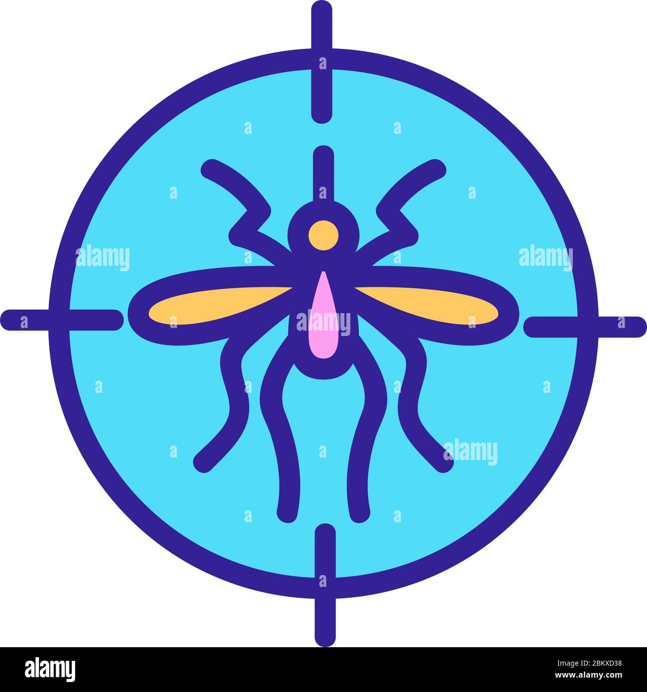 electrical hazard for mosquitoes icon vector outline illustration Stock Vector