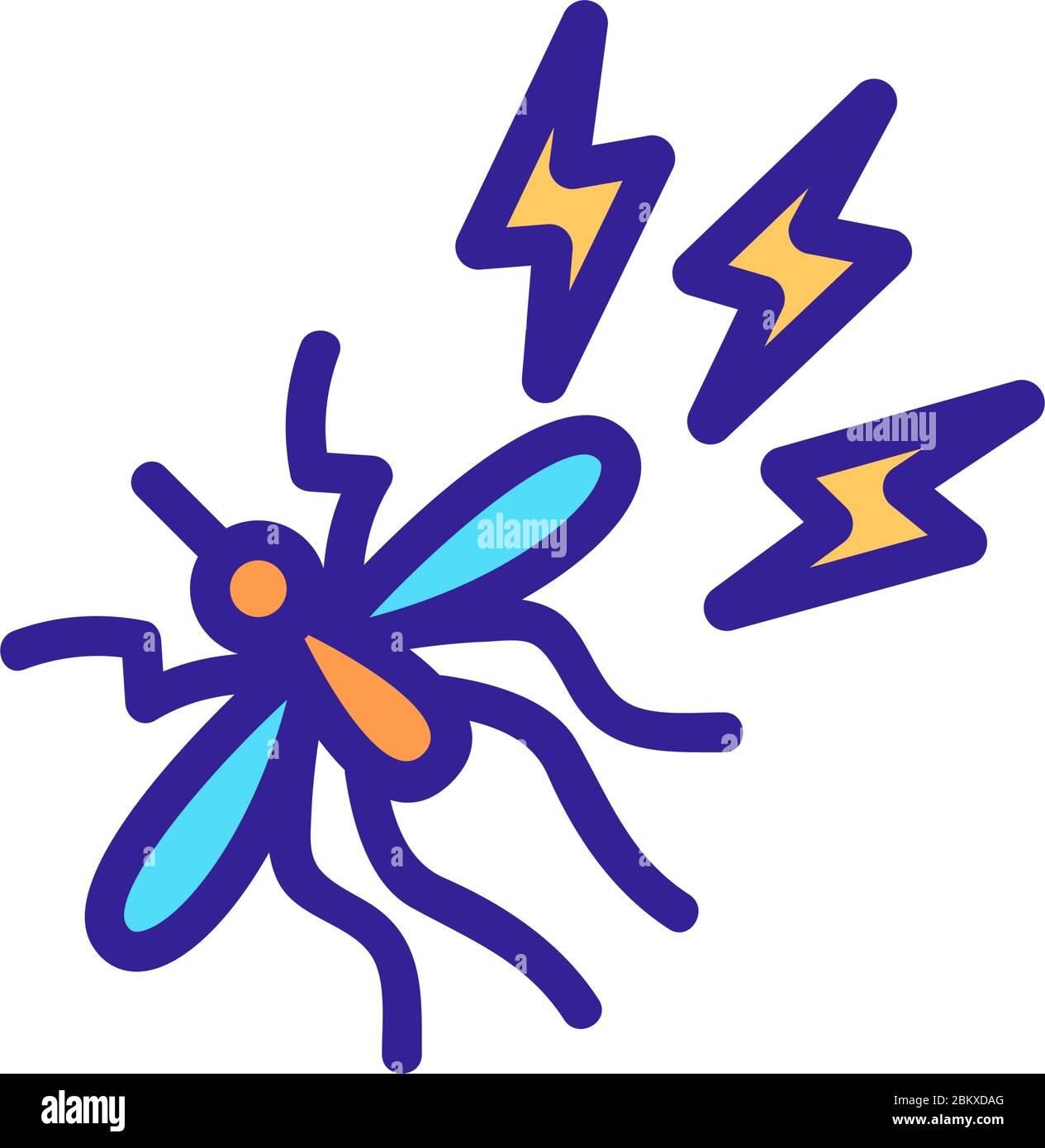 target on mosquito icon vector outline illustration Stock Vector