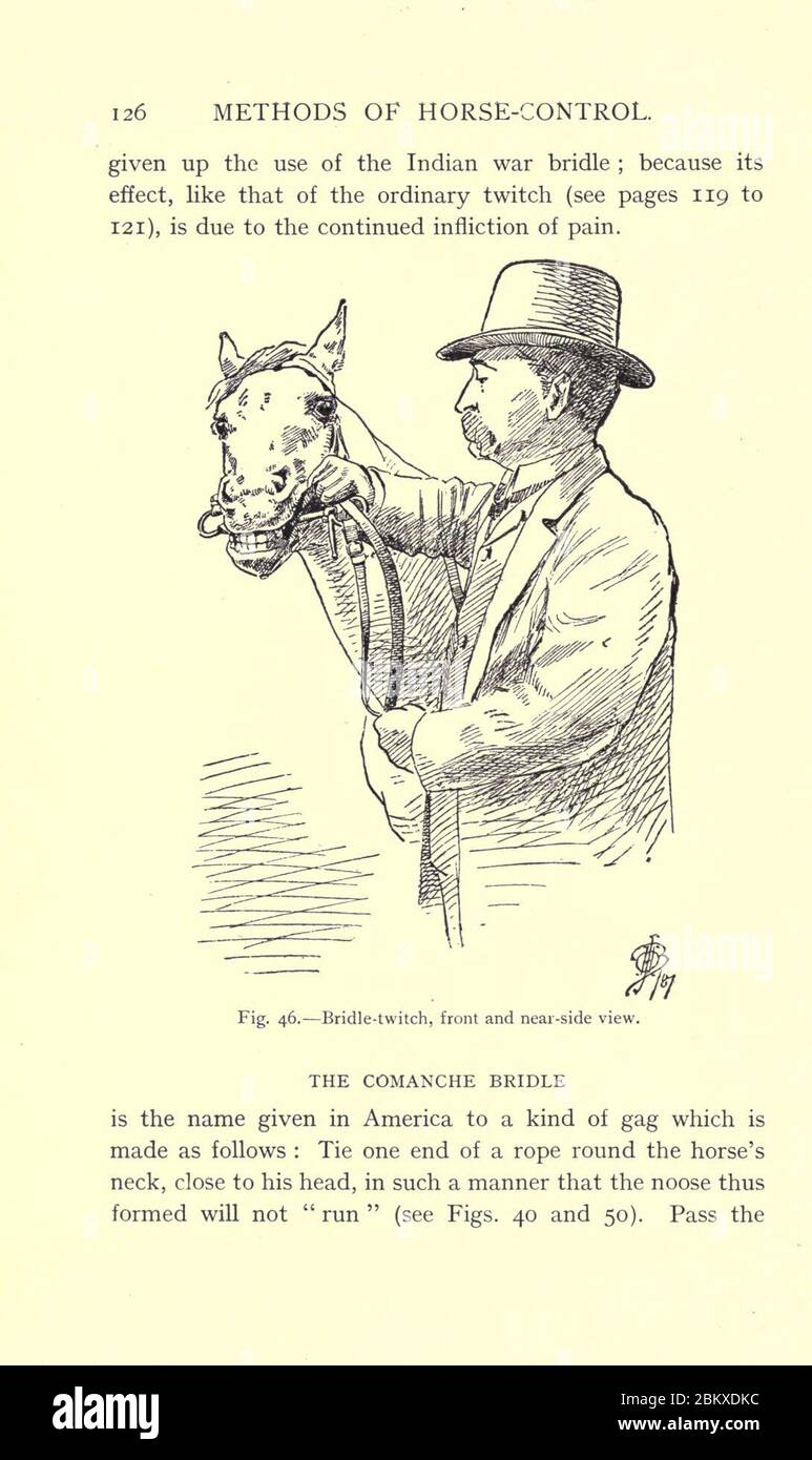 Illustrated horse-breaking (Page 126) Stock Photo