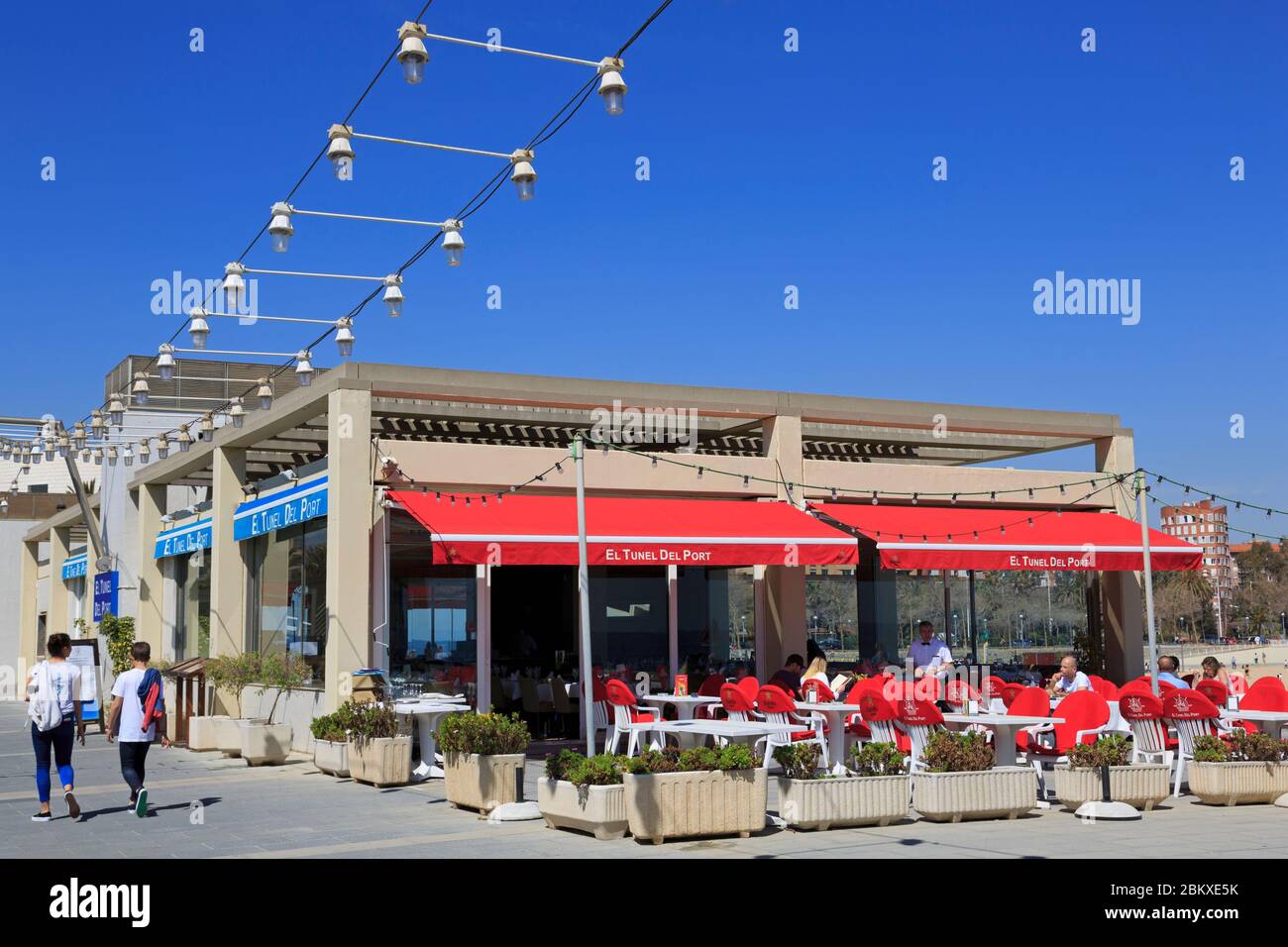 Restaurant in Olympic Port, Barcelona, Catalonia, Spain, Europe Stock Photo