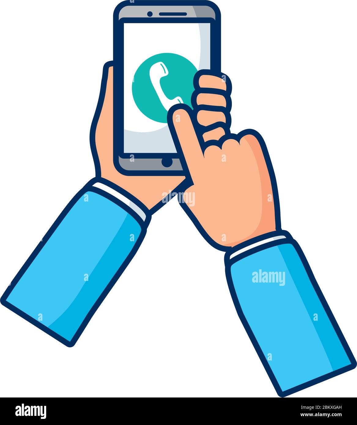hands using smartphone device technology Stock Vector Image & Art - Alamy