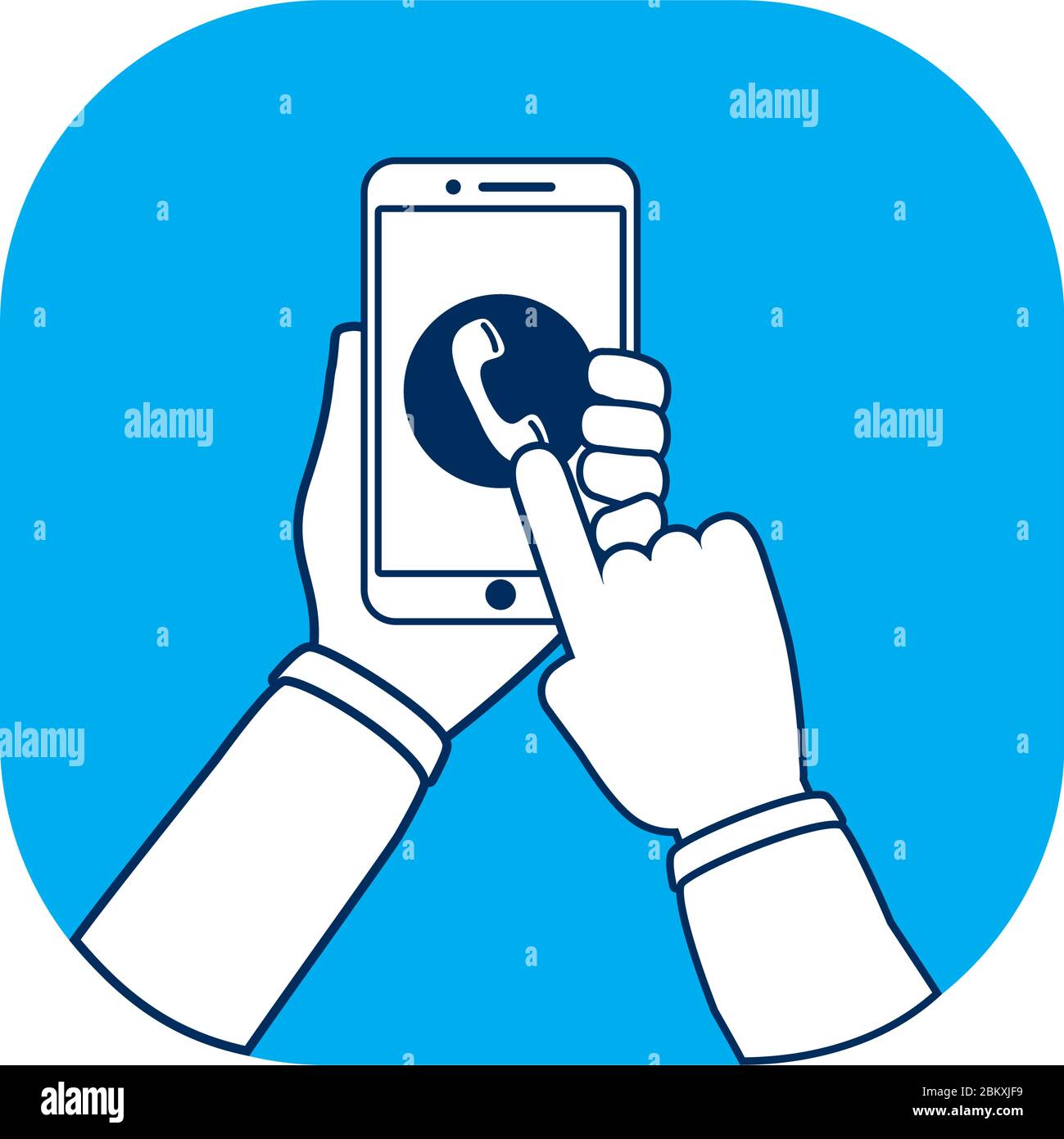 hands using smartphone device technology Stock Vector Image & Art - Alamy