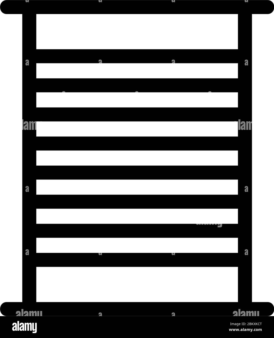 cylindrical tin strip shape icon vector outline illustration Stock