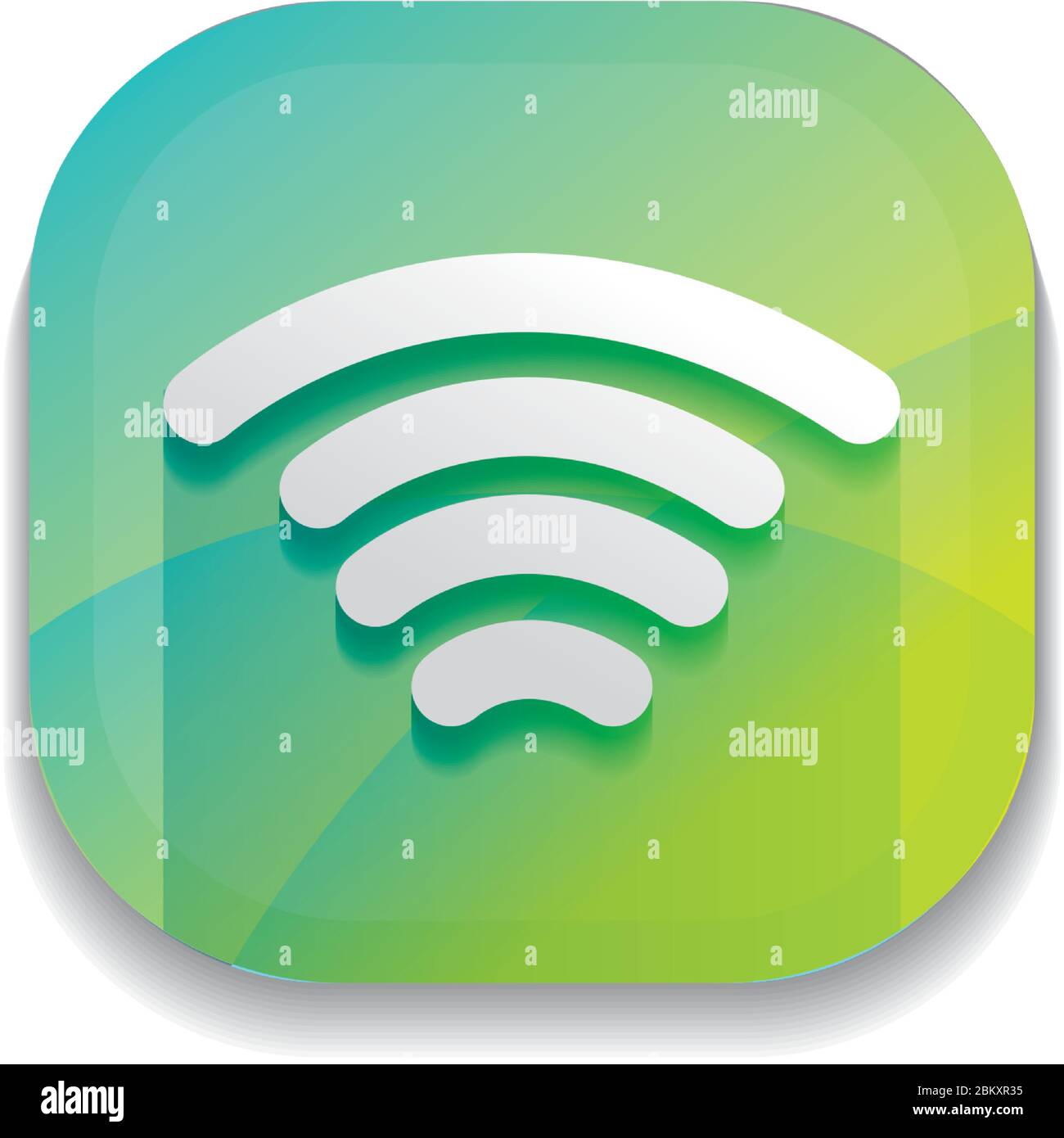 mobile app buttons concept, wifi symbol icon over white background, detailed design, vector
