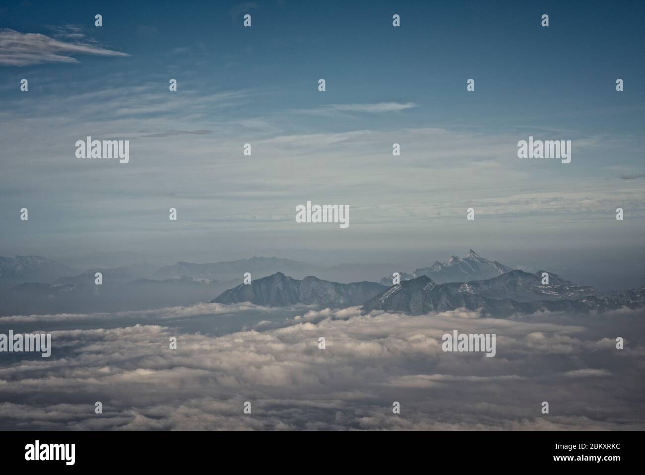 Top view of a mountain range in Mexico Stock Photo