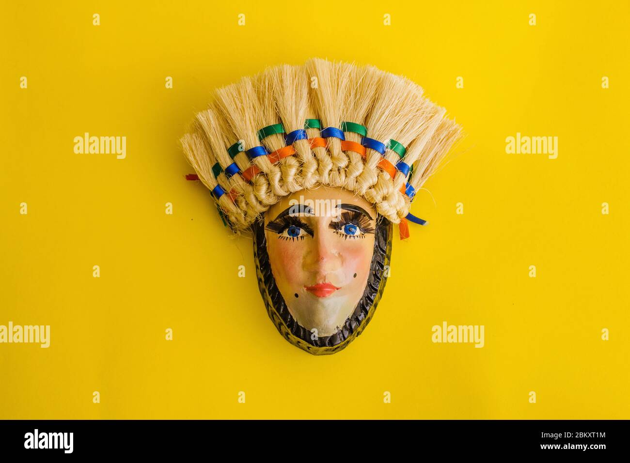 mexican carnival mask, huehues traditional mask in Mexico Stock Photo