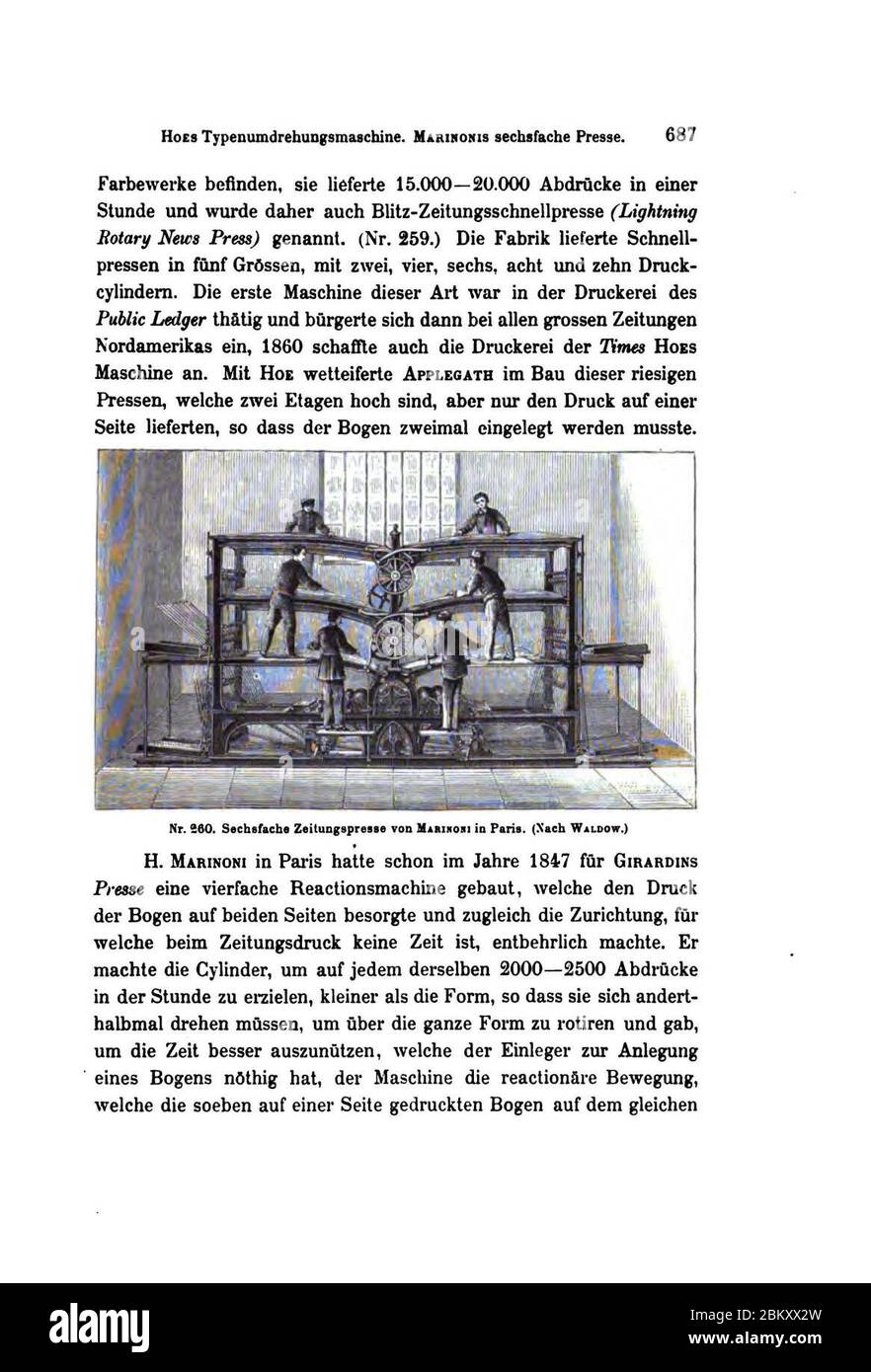 Illustrirte Geschichte der Buchdruckerkunst (Faulmann) 779. Stock Photo