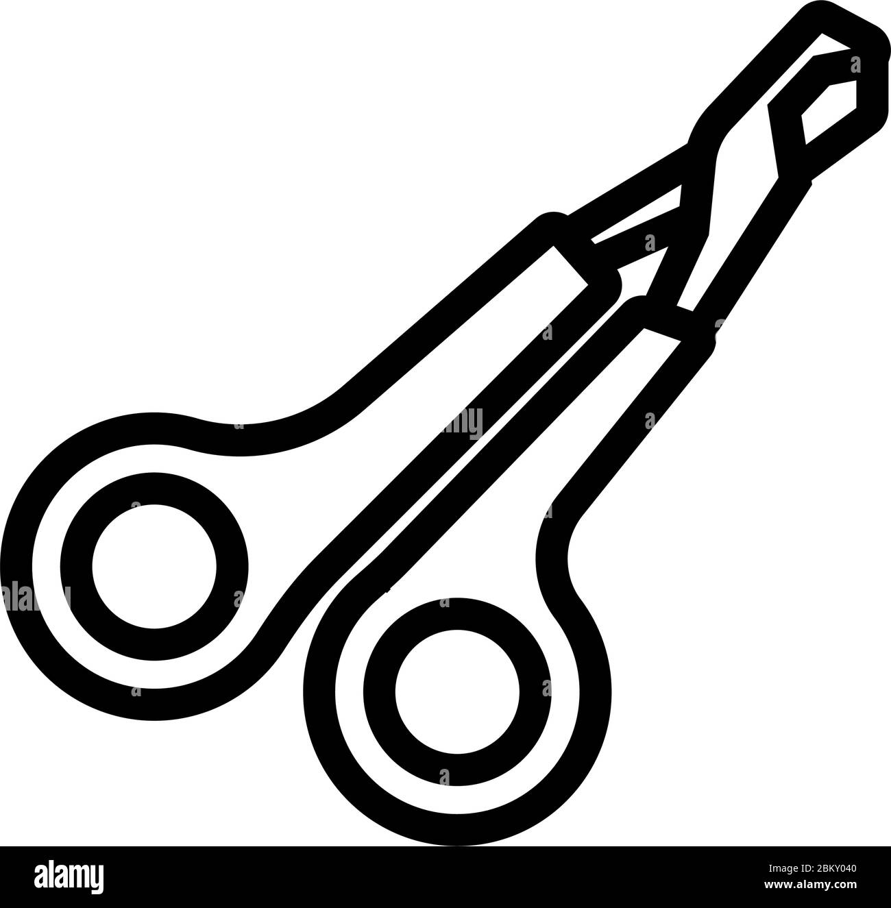 rounded nippers icon vector outline illustration Stock Vector Image