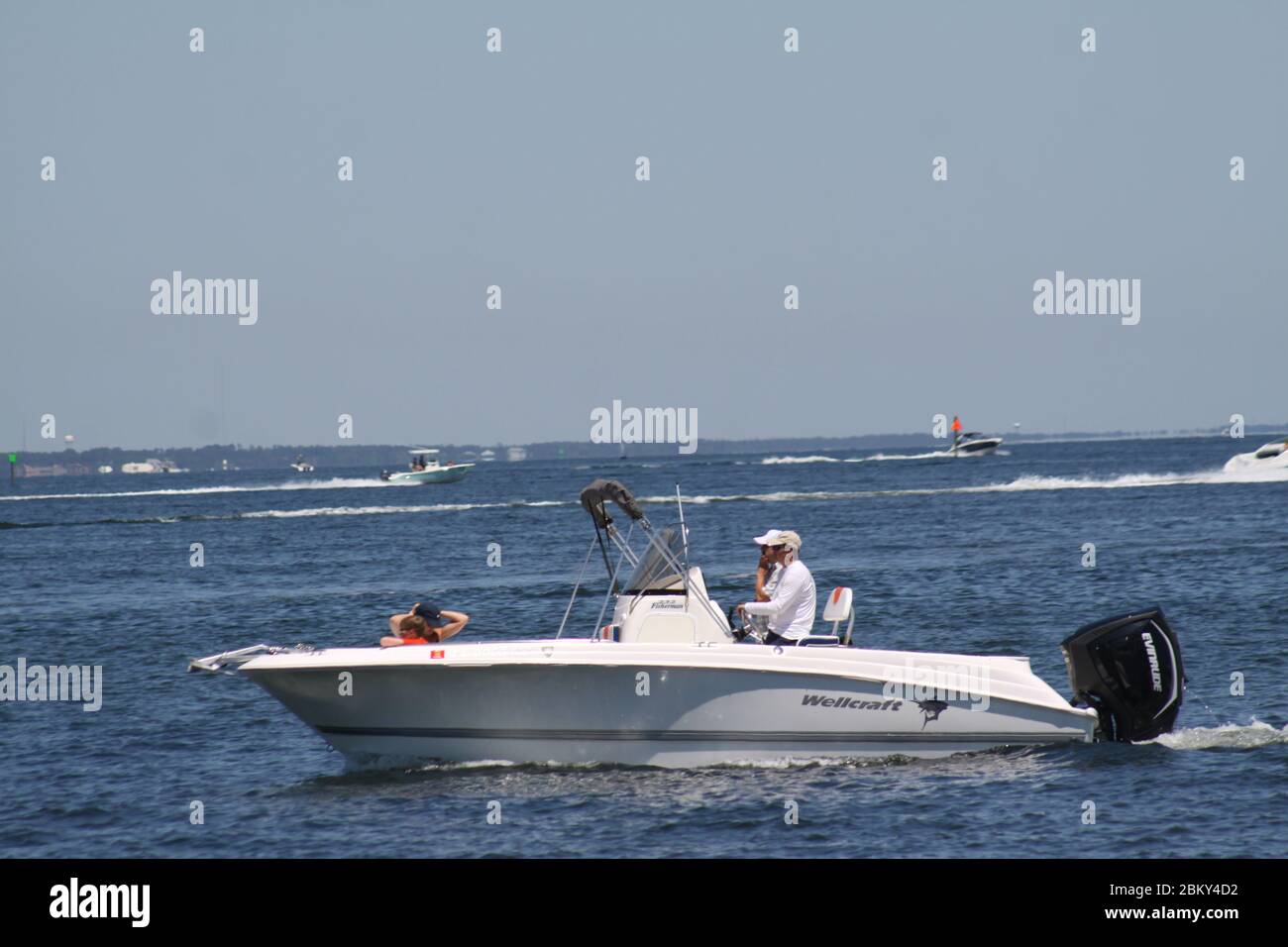 Ocean boating just off the coast Stock Photo - Alamy