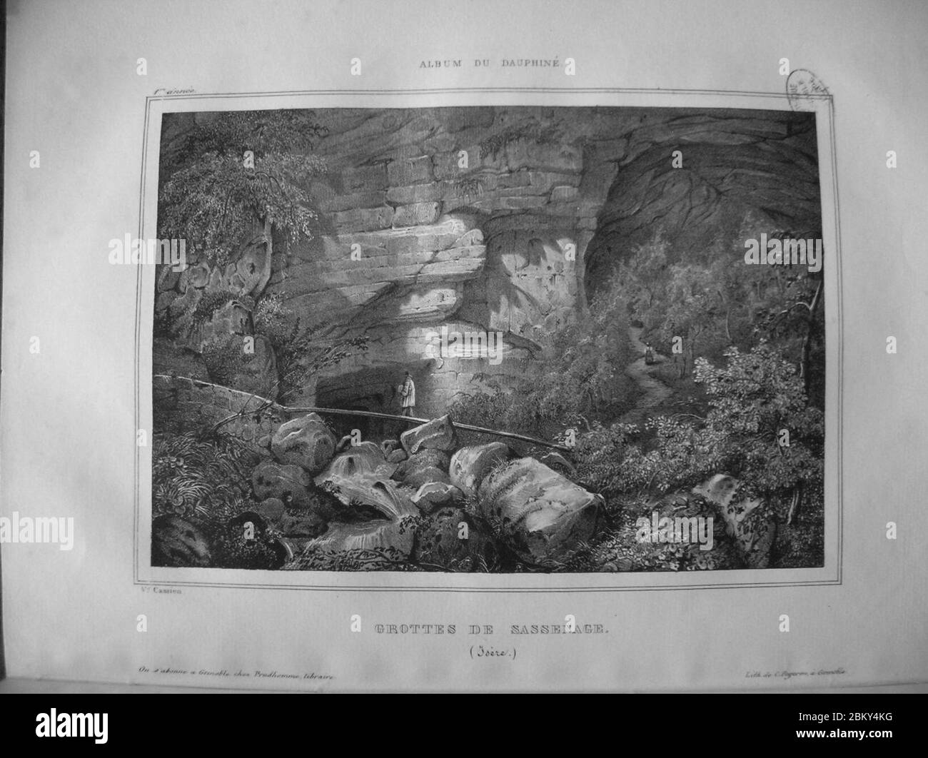 Im07 Album dauphiné T1 Grottes de Sassenage (Isère), by VC versio II. Stock Photo