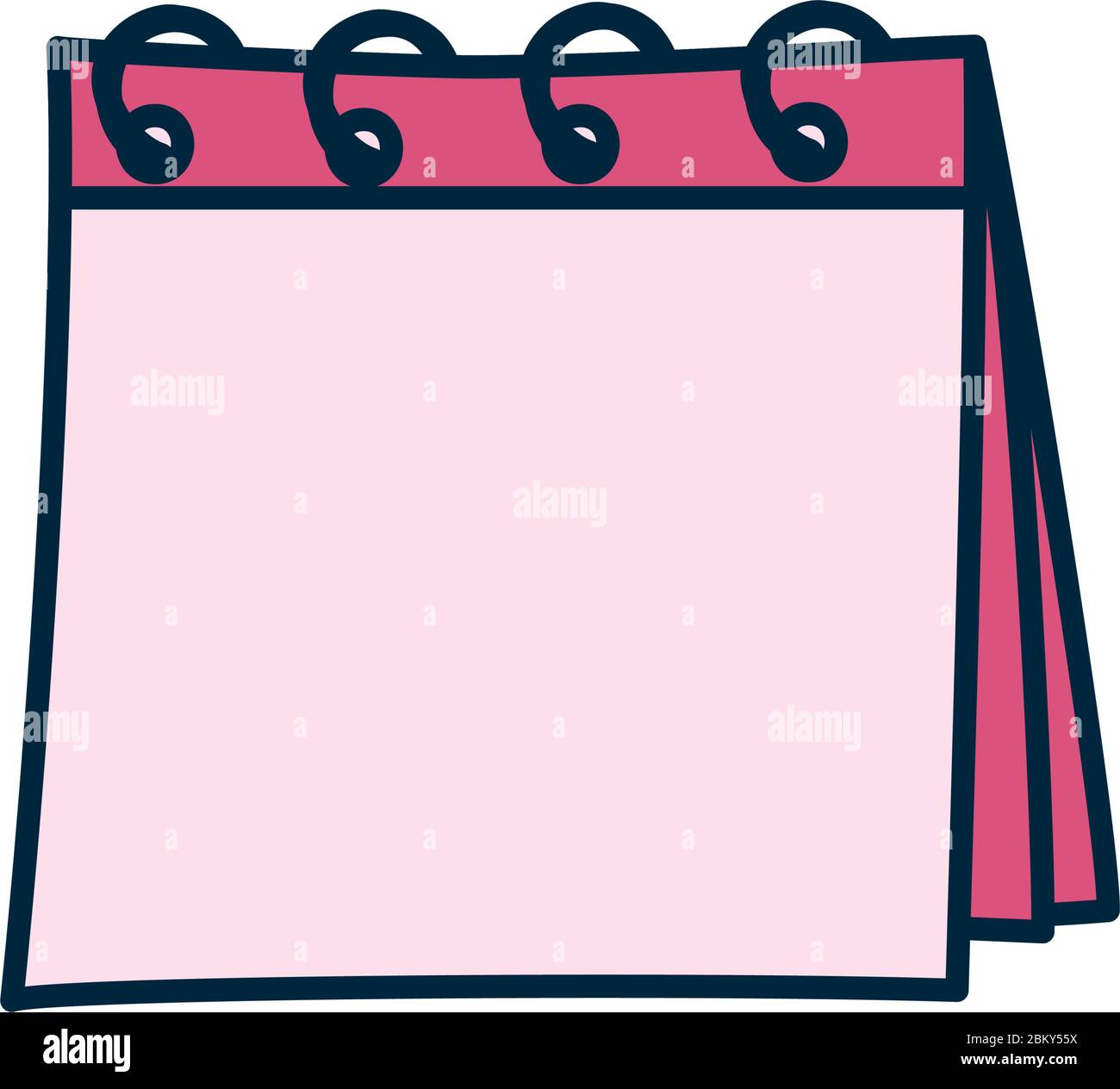 memo pad icon over white background, line and fill style, vector