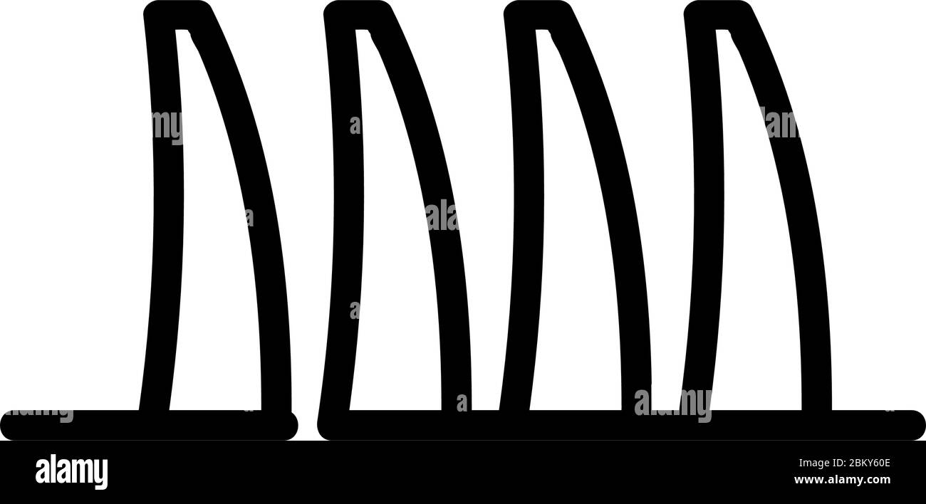 individual blades of grass icon vector outline illustration Stock