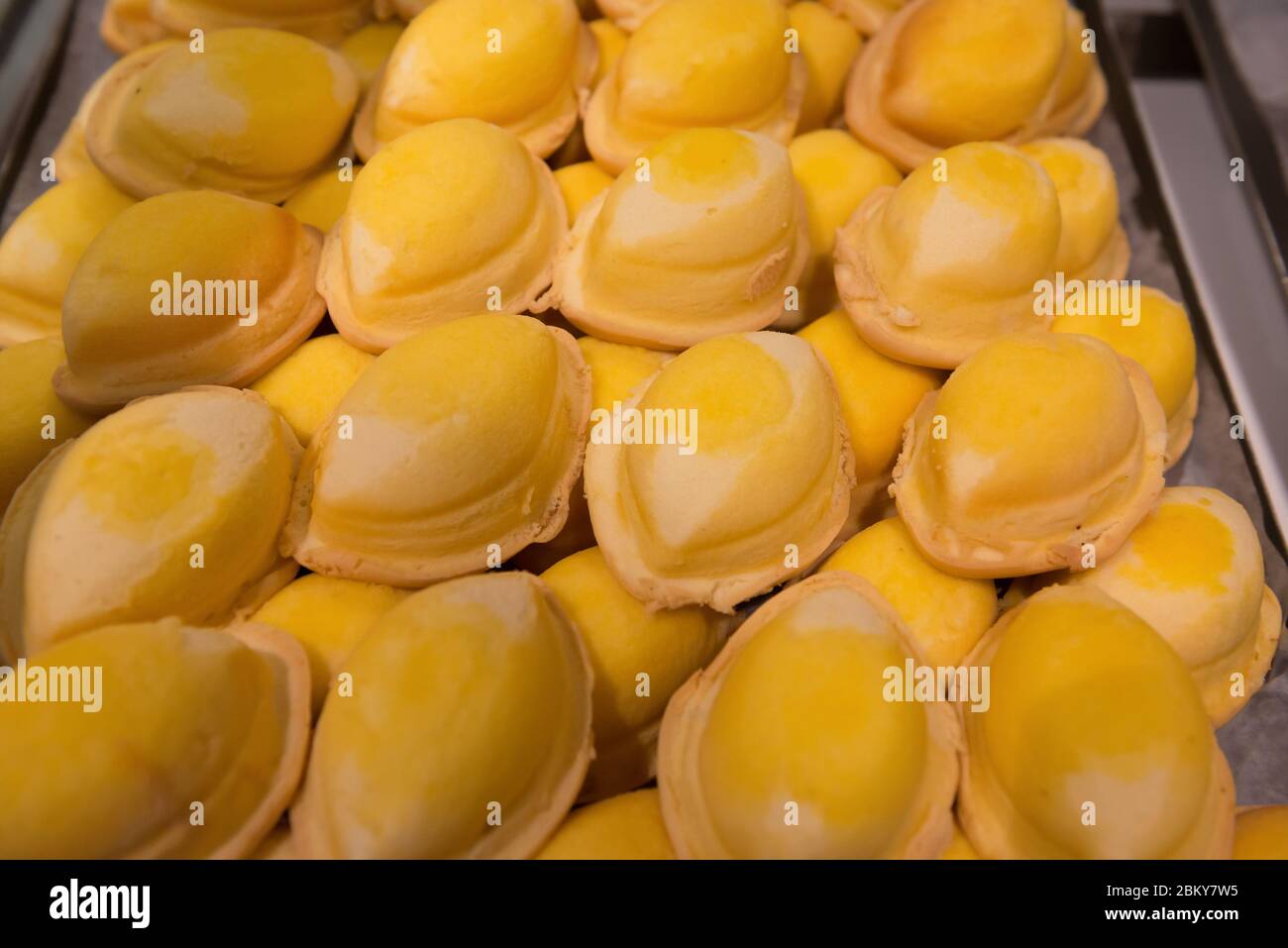 fresh Chinese style egg waffle Stock Photo