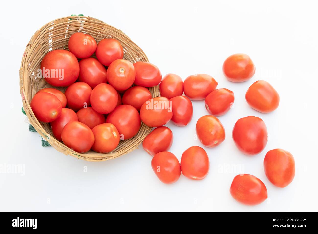 Tomatoes in basket close hi-res stock photography and images - Alamy