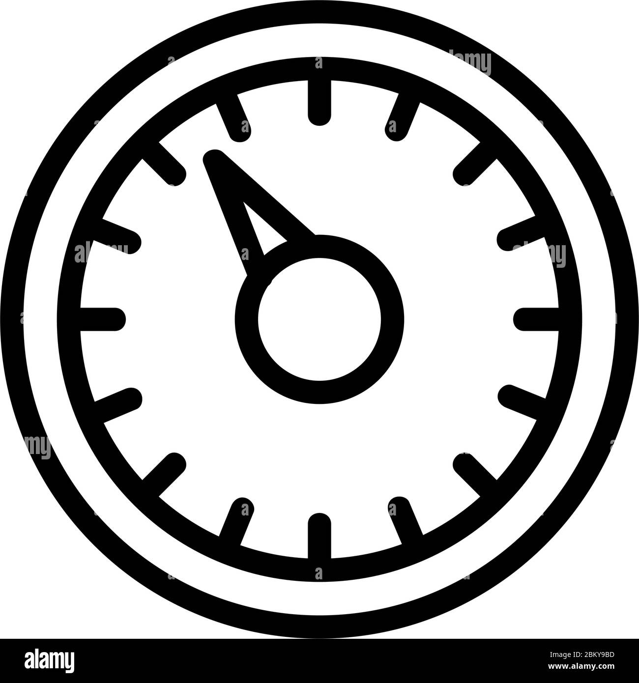 mechanical silent stopwatch icon vector outline illustration Stock Vector