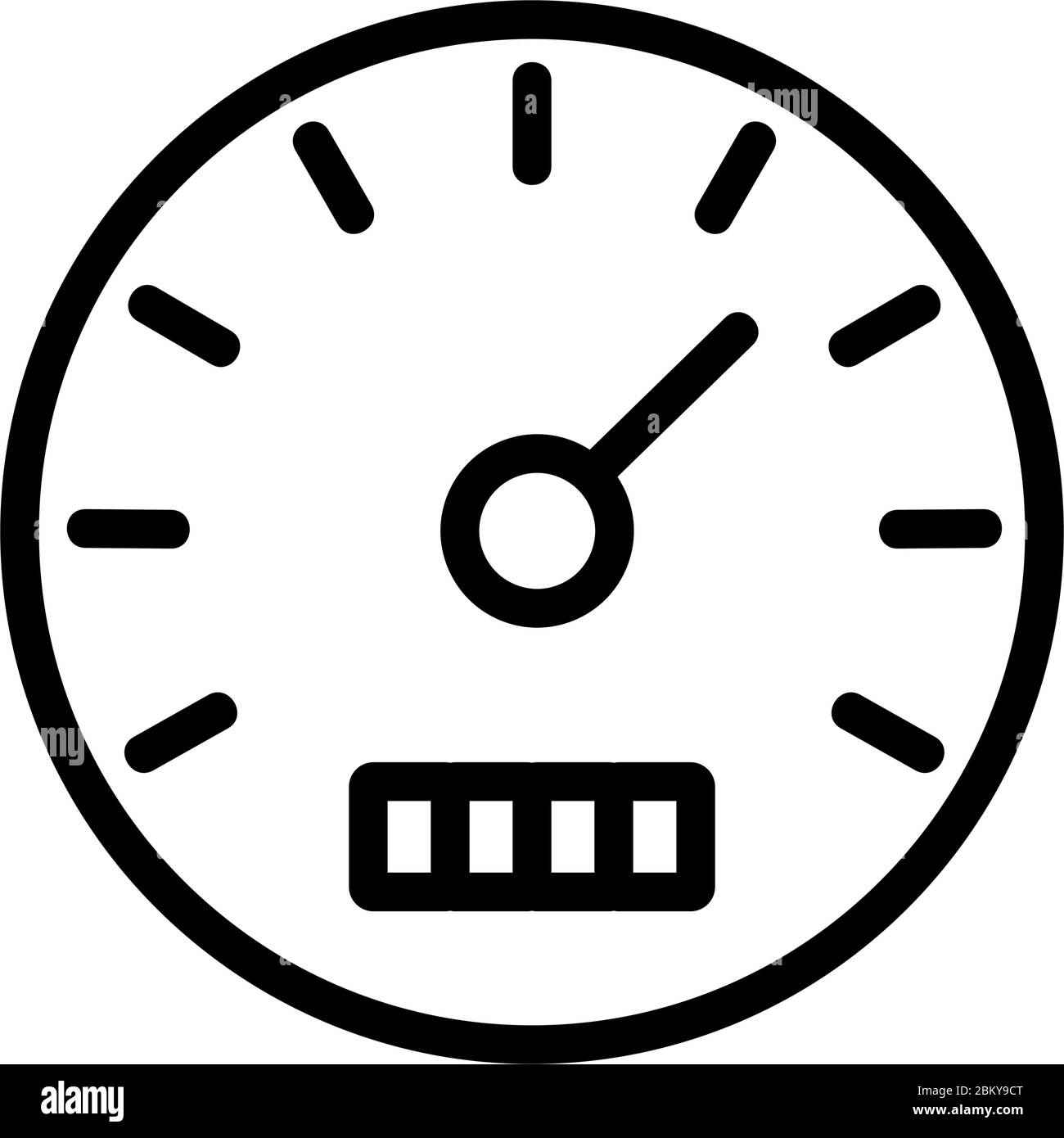 speedometer kilometers icon vector outline illustration Stock Vector