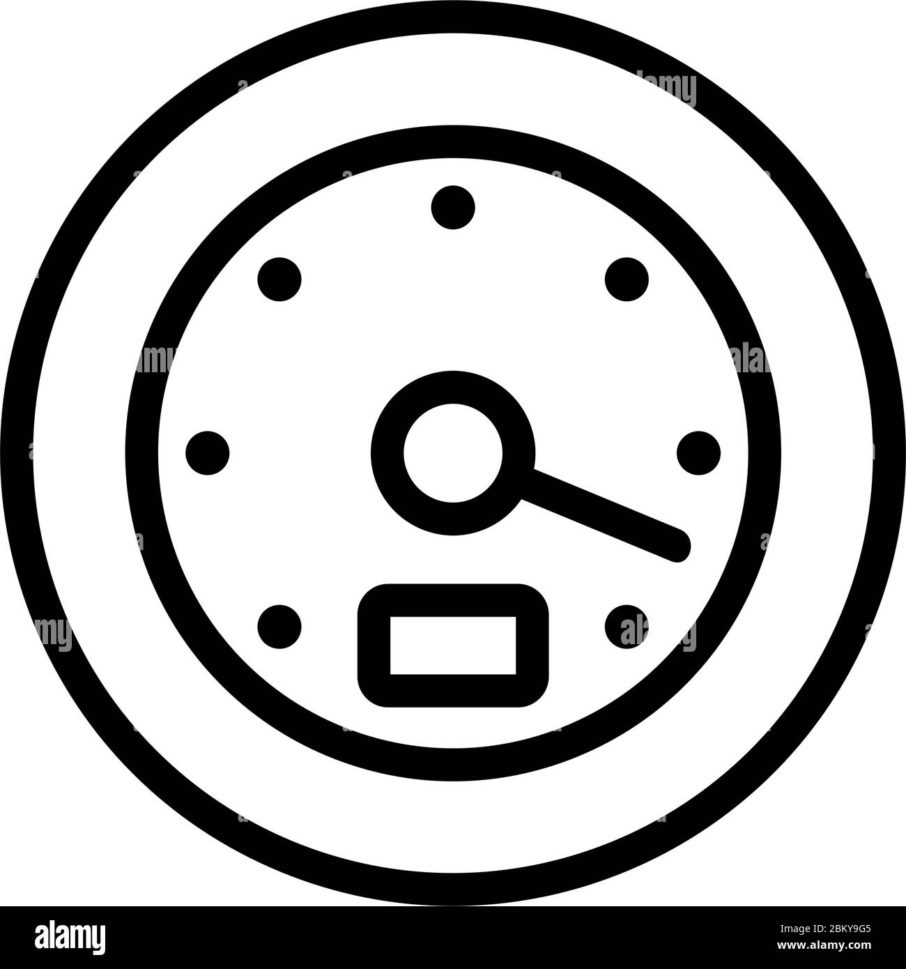 combined car speedometer icon vector outline illustration Stock Vector