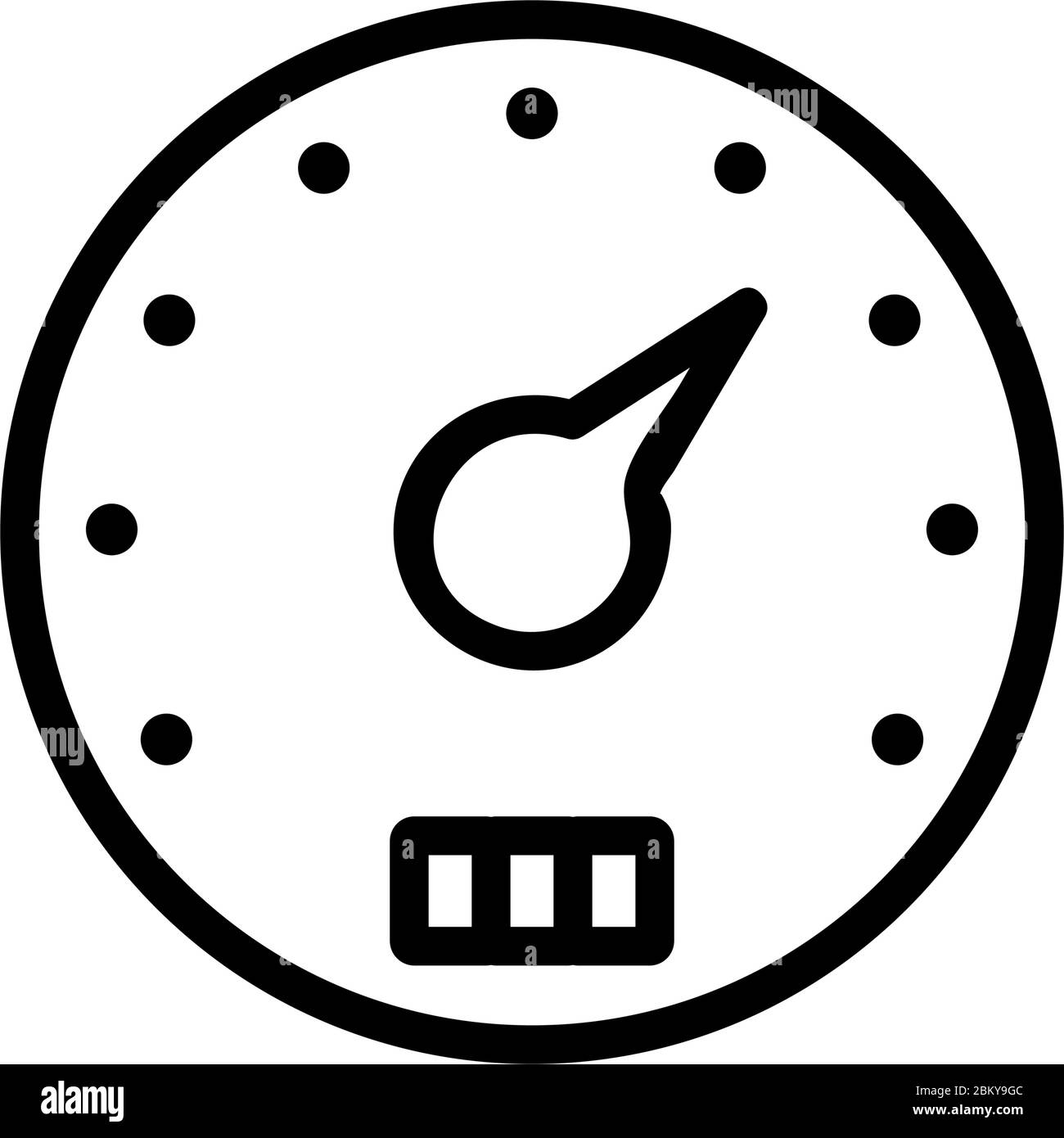 gas speed indicator icon vector outline illustration Stock Vector