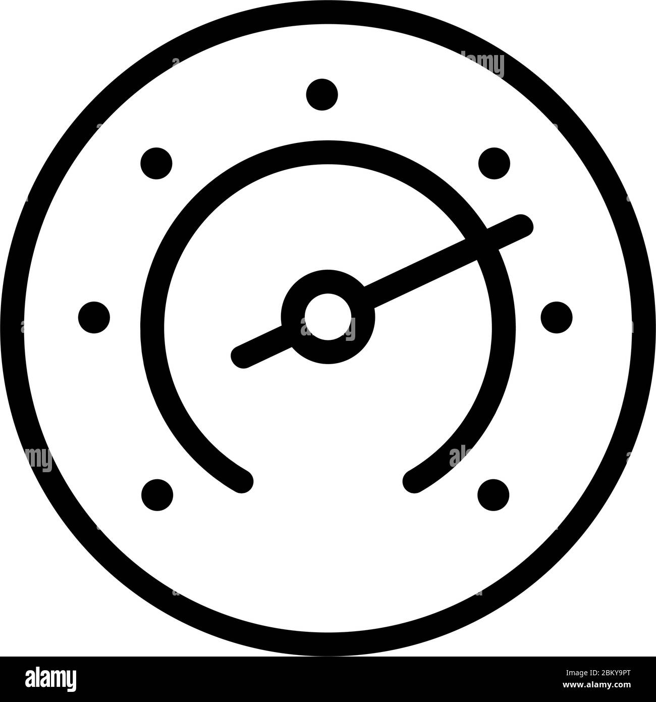 timing stopwatch icon vector outline illustration Stock Vector