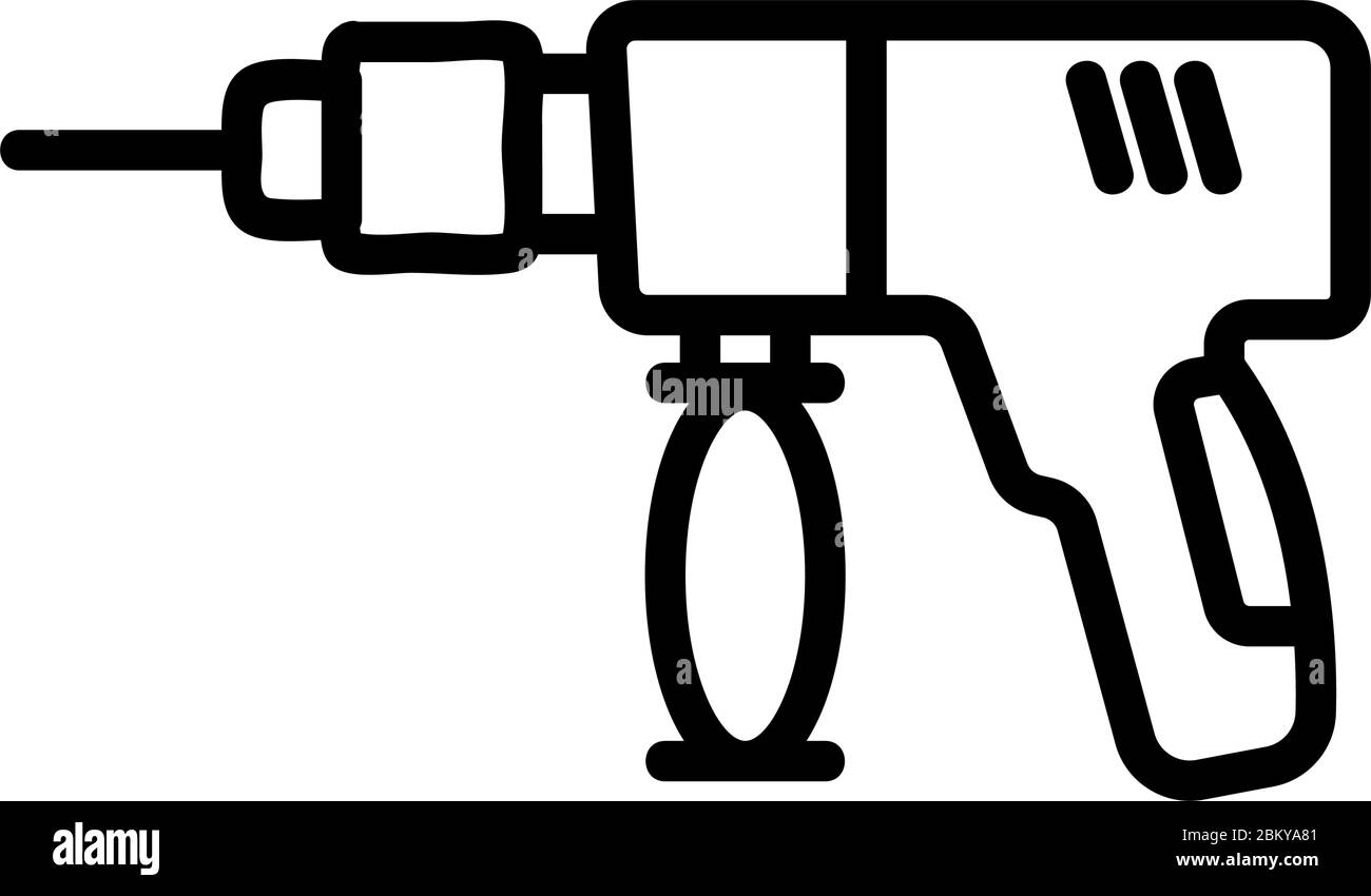 hammer drill icon vector outline illustration Stock Vector Image & Art Alamy