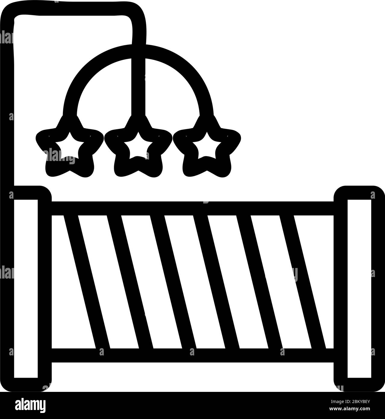 crib lullaby icon vector outline illustration Stock Vector Image & Art ...