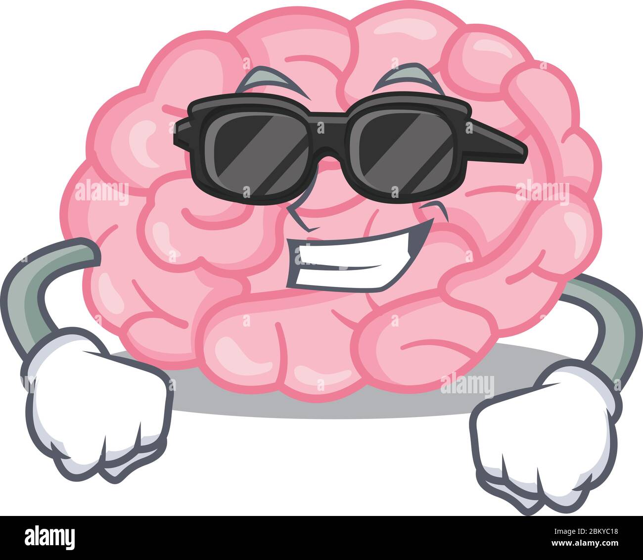 Cool human brain cartoon character wearing expensive black glasses Stock  Vector Image & Art - Alamy