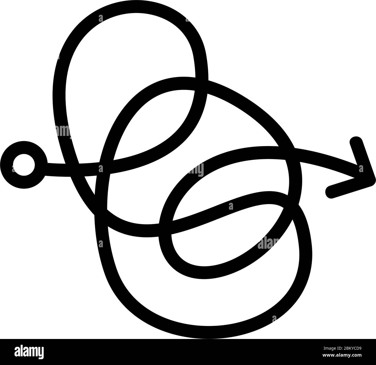 arrow node icon vector outline illustration Stock Vector Image & Art ...