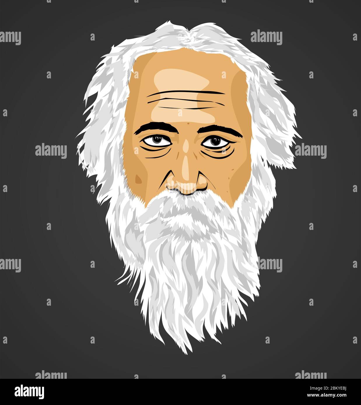 Poetic Vision: Pencil Sketch Portrait of Rabindranath Tagore, Perfect