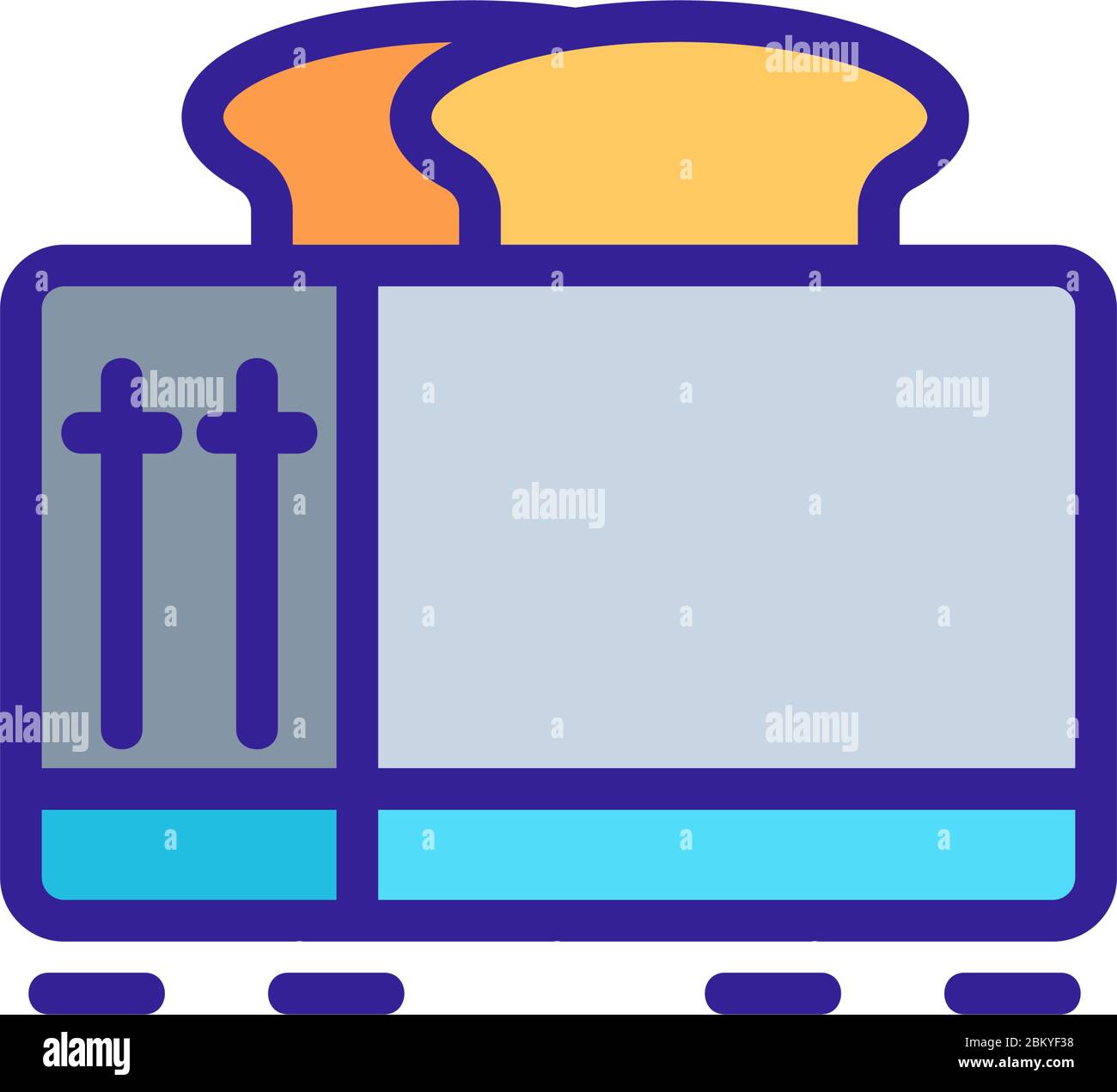 automatically toaster with cooking toasters icon vector outline ...