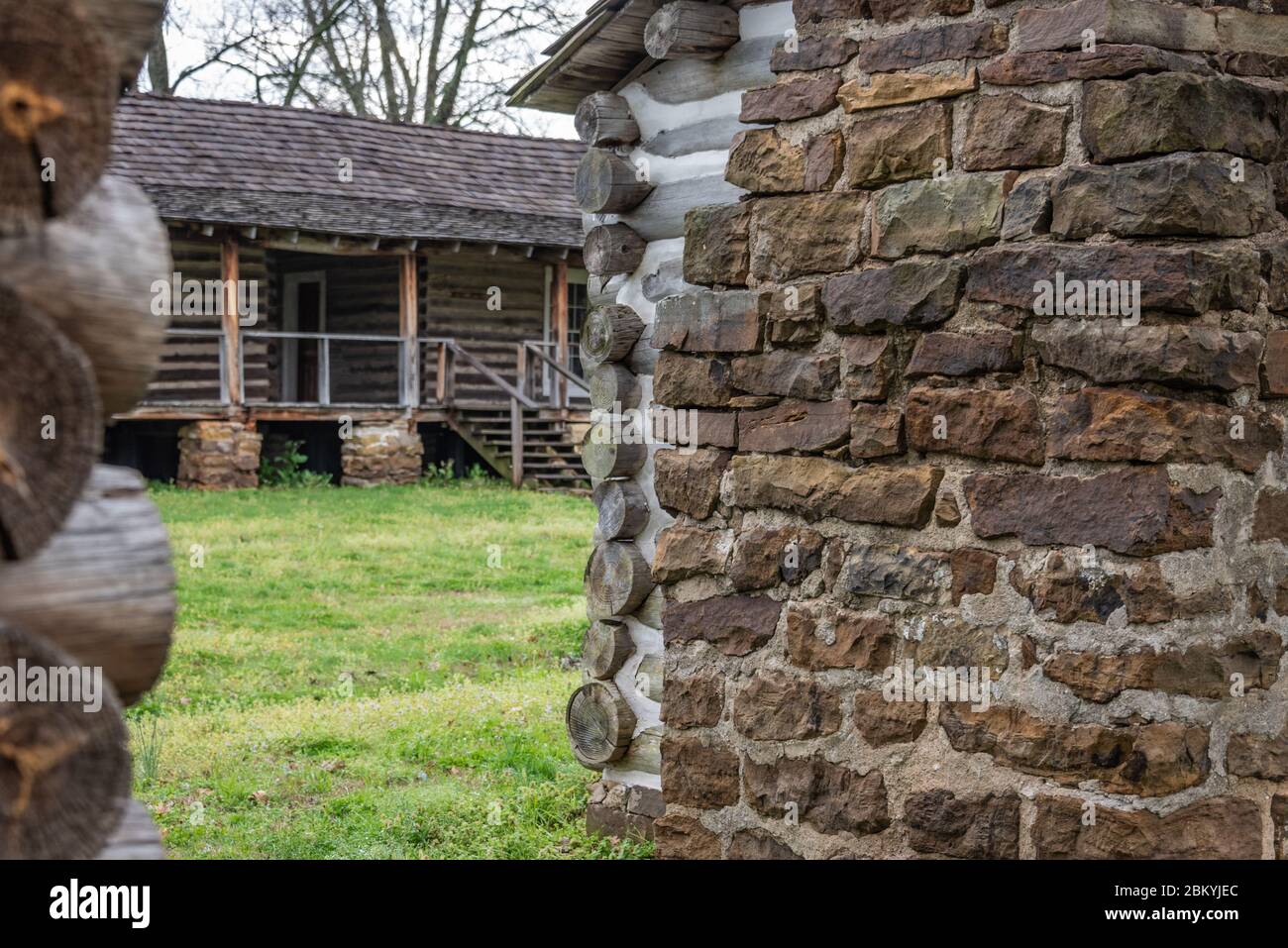 Fort Gibson Historical Site in Fort Gibson, Oklahoma. (USA) Stock Photo