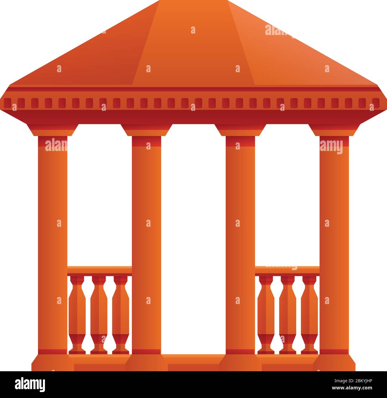 Wood gazebo icon. Cartoon of wood gazebo vector icon for web design ...