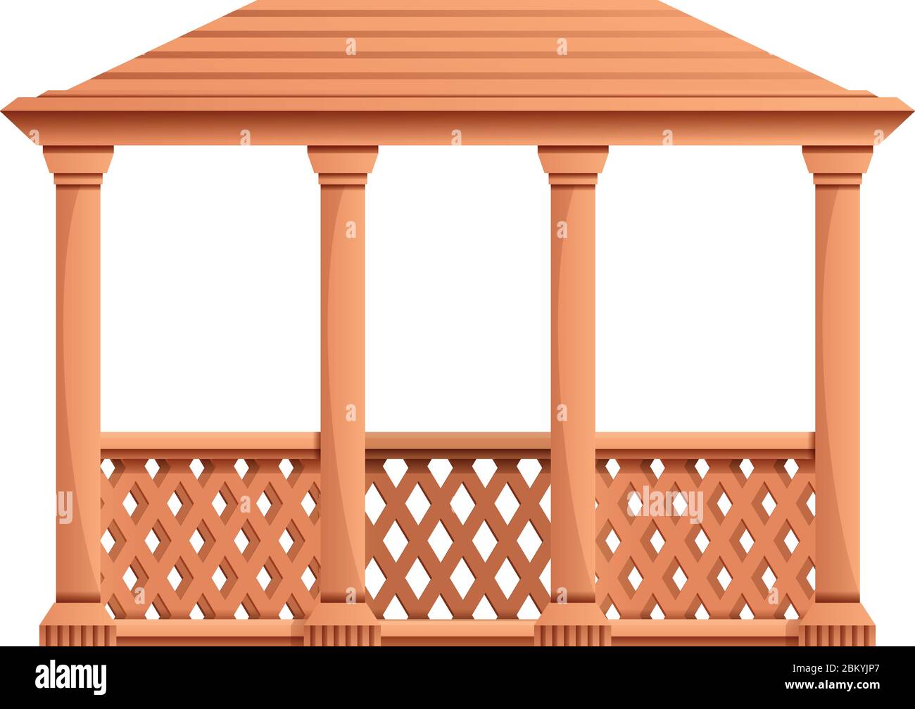 Outdoor gazebo icon. Cartoon of outdoor gazebo vector icon for web ...