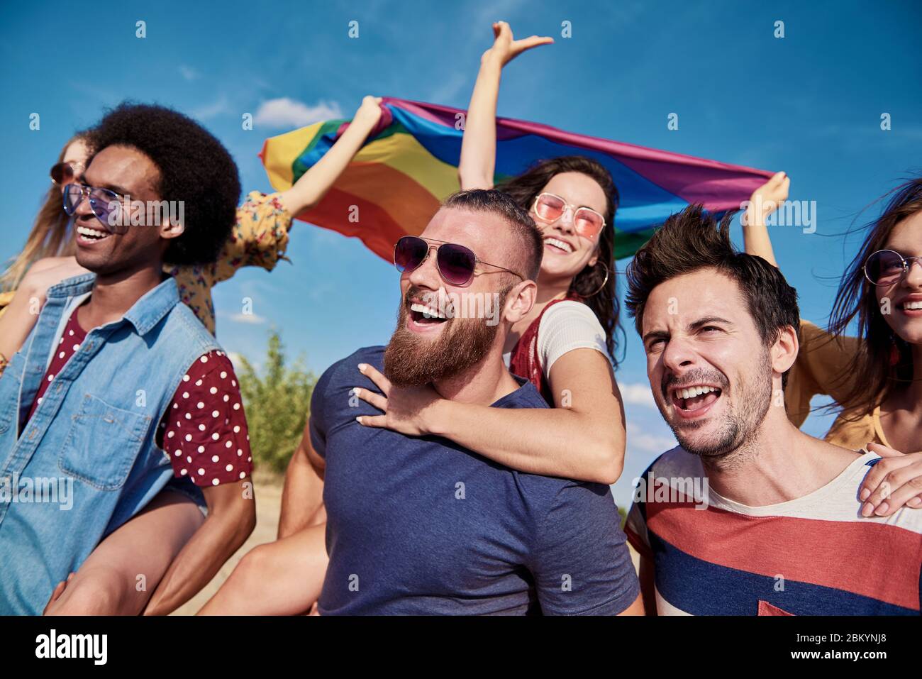 Group of best friends having fun Stock Photo Alamy
