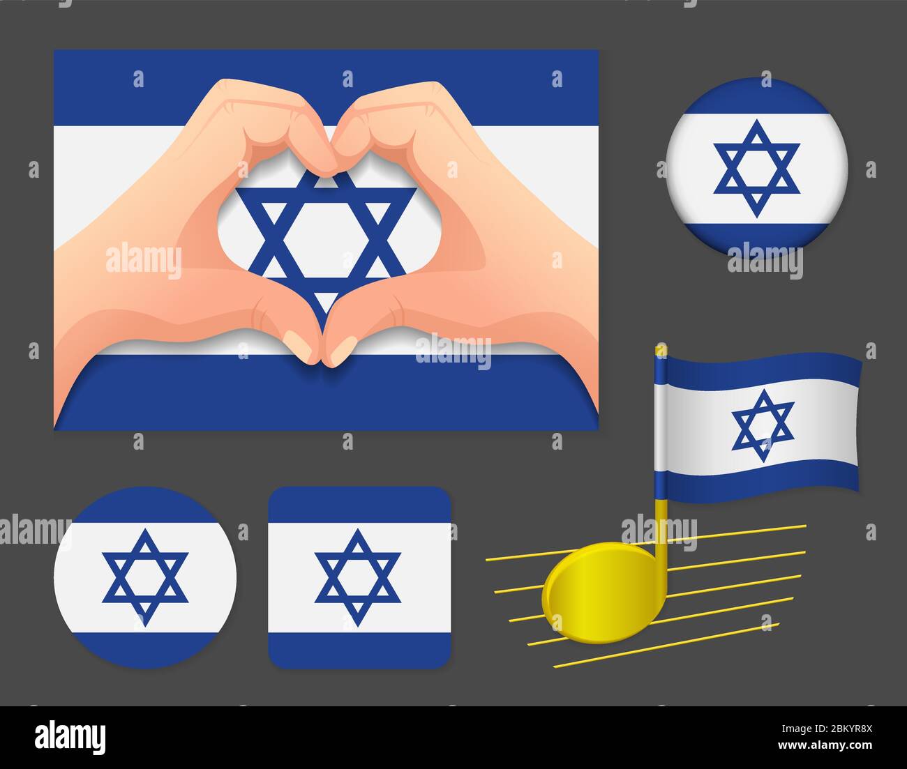 Israel flag icon. National flag of Israel vector illustration Stock ...