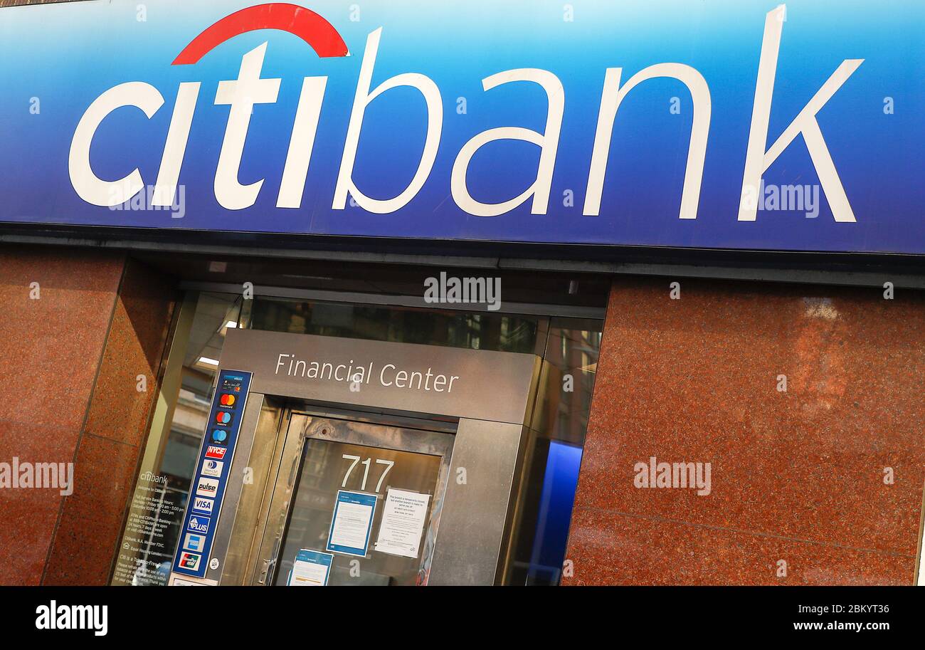 Citibank logo seen on one of their branches Stock Photo Alamy