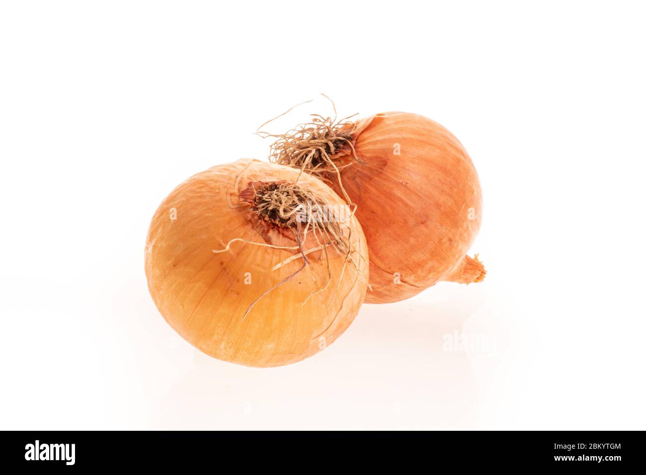 Two Onions orange isolated on white background Stock Photo