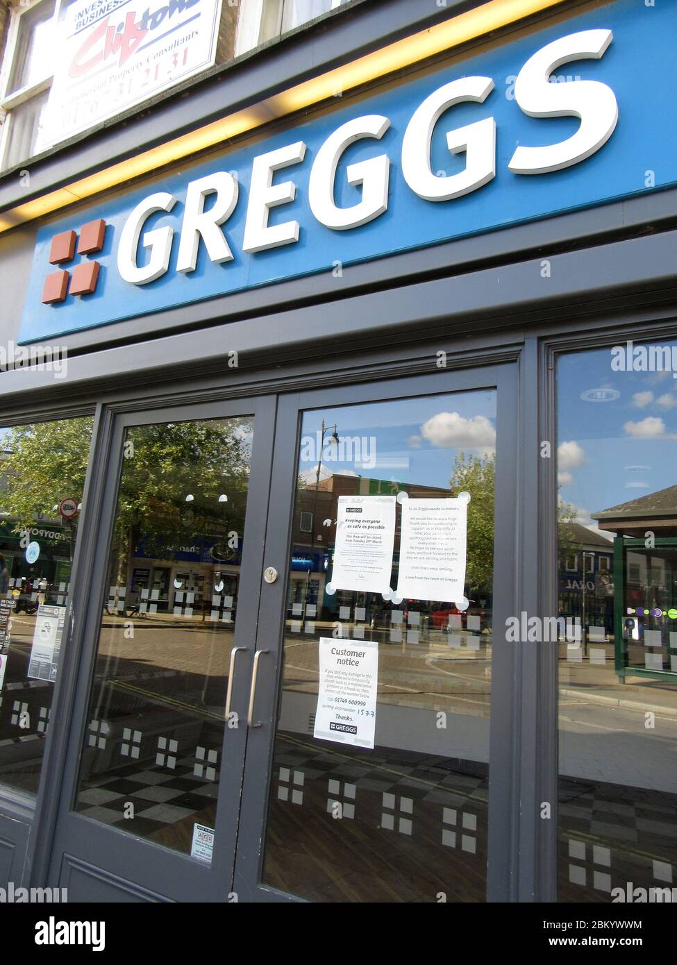 Greggs bakery logo at one of their store branches Stock Photo - Alamy