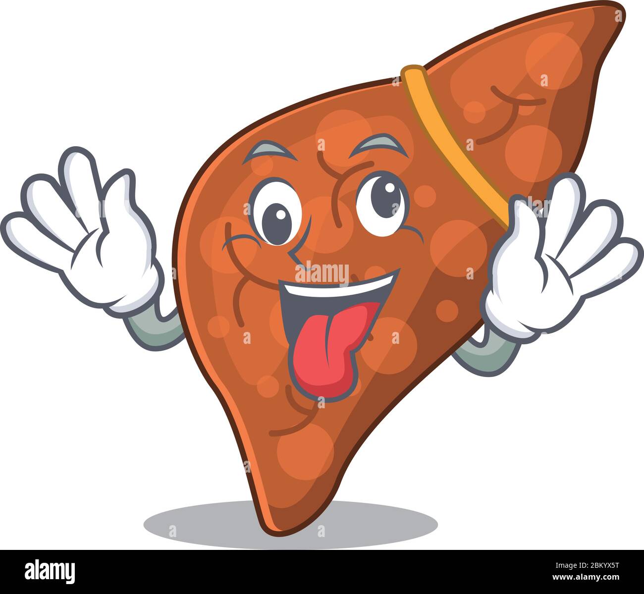 A cartoon design of human fibrosis liver having a crazy face Stock Vector  Image & Art - Alamy